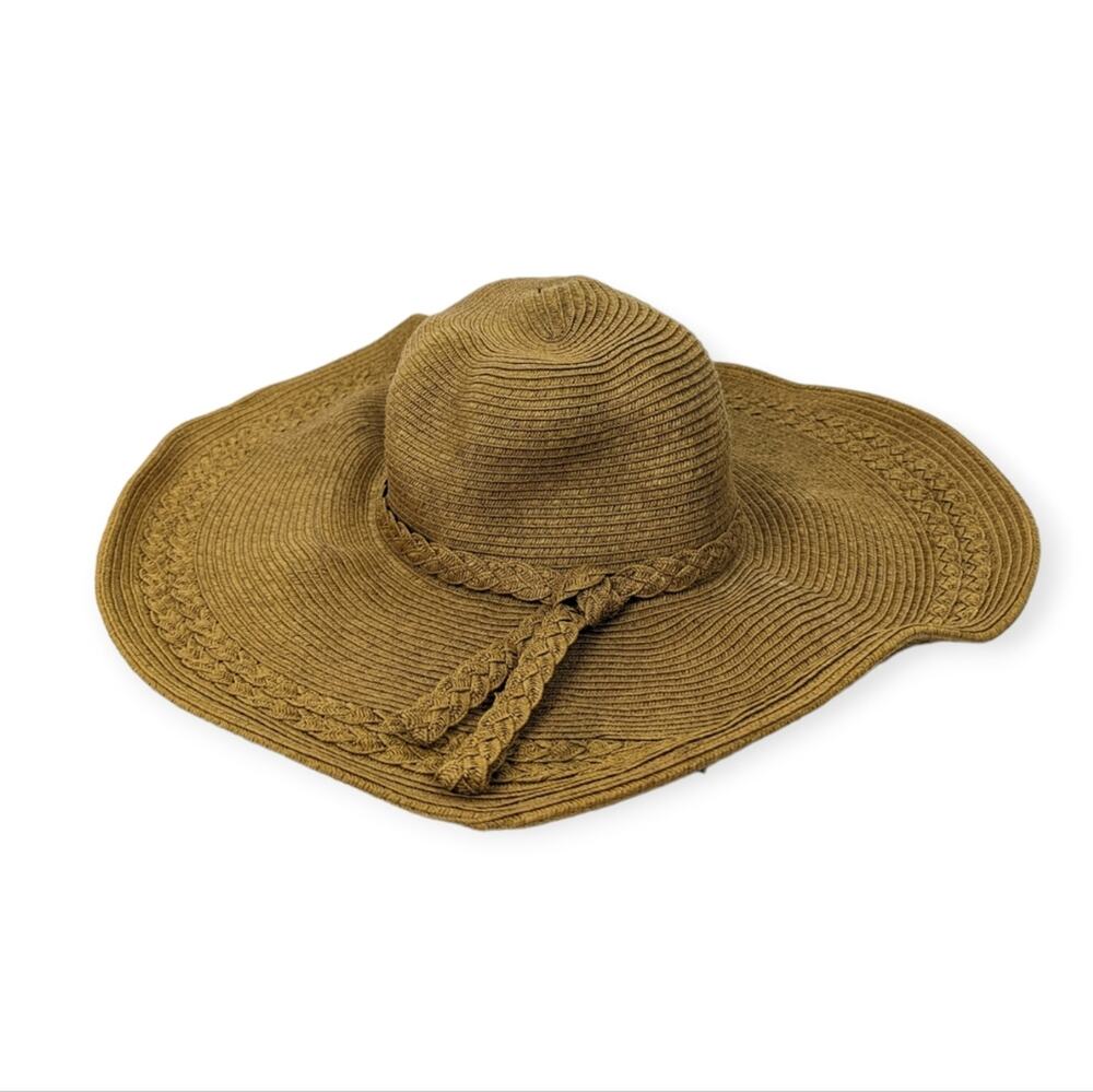 Angela & William Tropical Braided Accent Floppy Hat